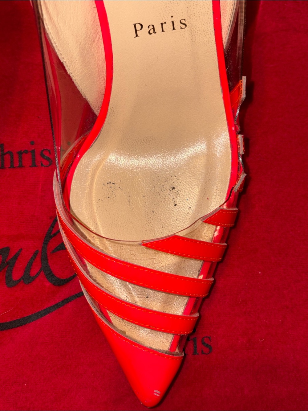 Christian Louboutin Pink/Coral Pointed Heels - Picture 6 of 13